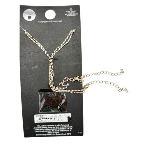 No Boundaries Gold-Tone Layered Necklace Set With M and Star Charms - Picture 5 of 8